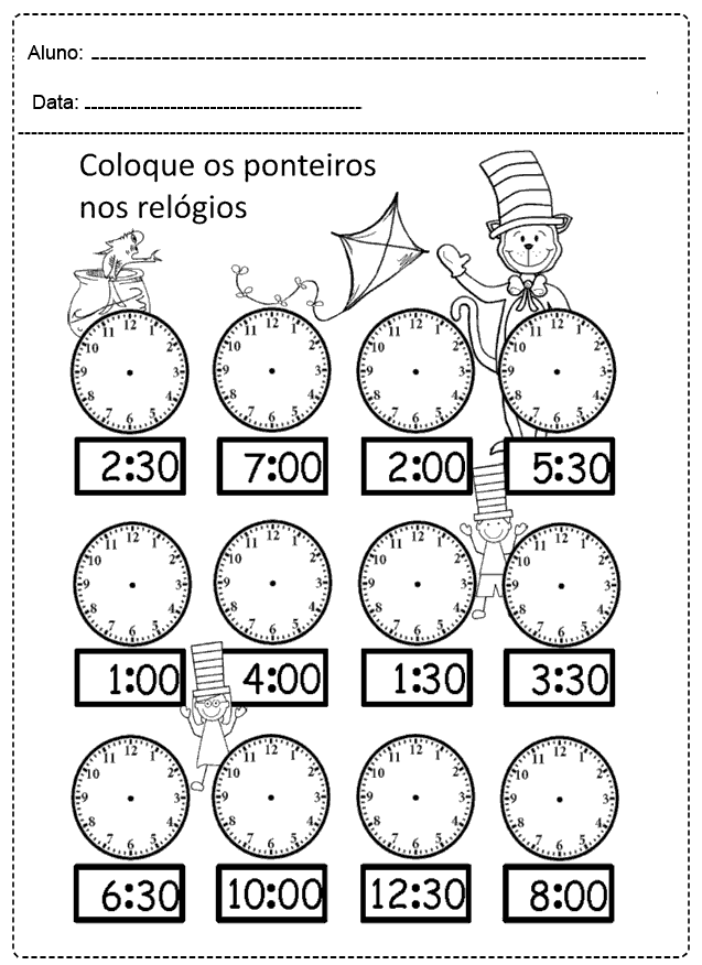 Relógio para montar  Relógios de parede artesanais, Atividades de  alfabetização matemática, Relogios