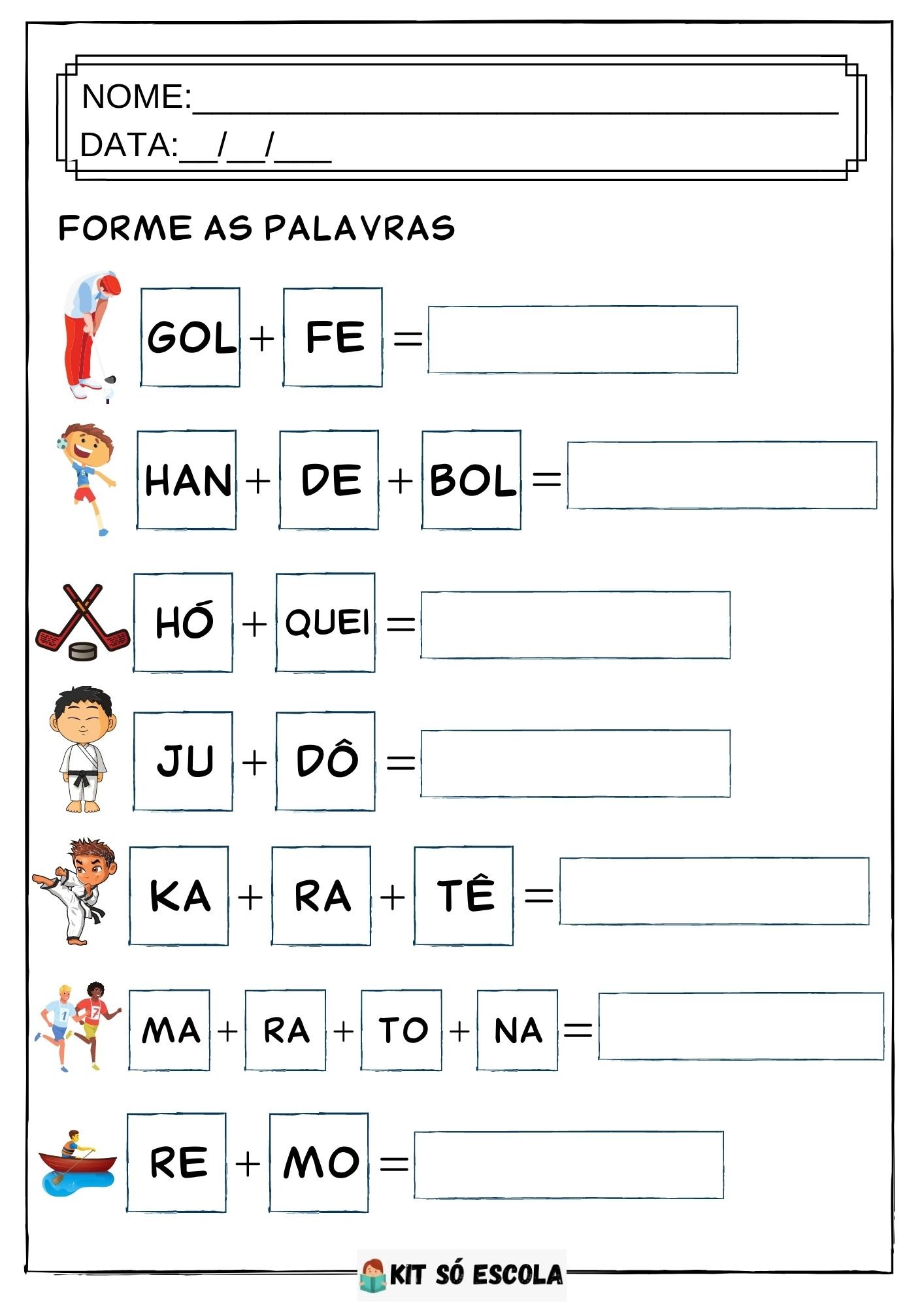 Avaliação de Educação física - Olimpíadas worksheet